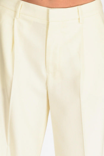 Pantalone Flanella Bianco Donna - 4