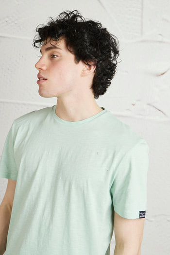 T-shirt Girocollo Cotone Colore Verde Menta - 6