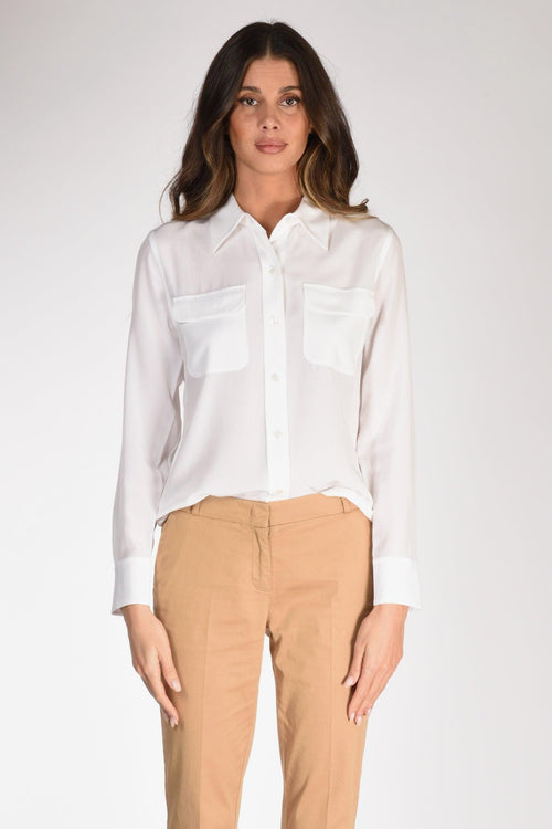 Camicia Tasche Bianco Donna - 2