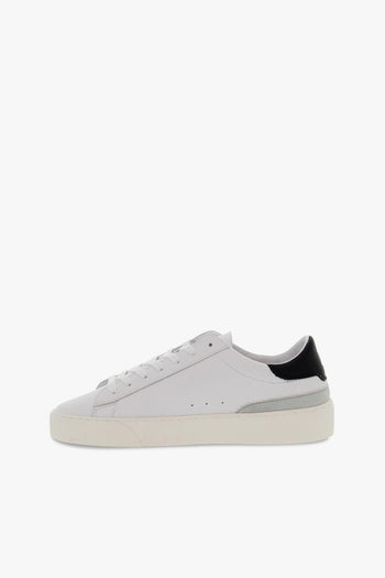 Sneakers SONICA CALF WHITE-BLACK in pelle e camoscio bianco e nero - 3