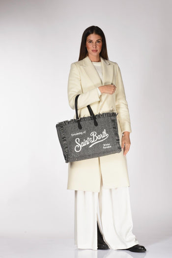Saint Barth Borsa Vanity W Grigio Scuro/bianco Donna - 2
