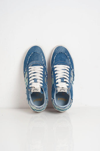 Sneaker malibu in denim con strass - 6