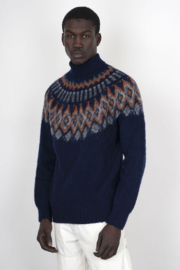 Maglia Love On The Rocks Blu Navy Uomo - 5