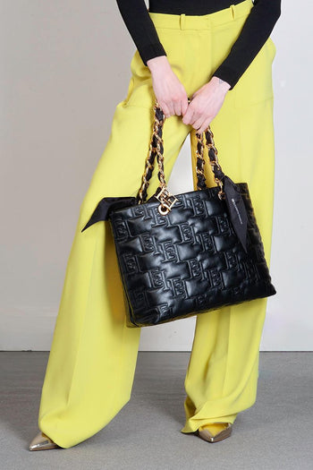 Shopper grande con catena e foulard - 2