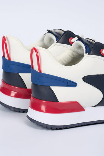 Sneaker Bicolor Bianco/Blu Uomo - 5