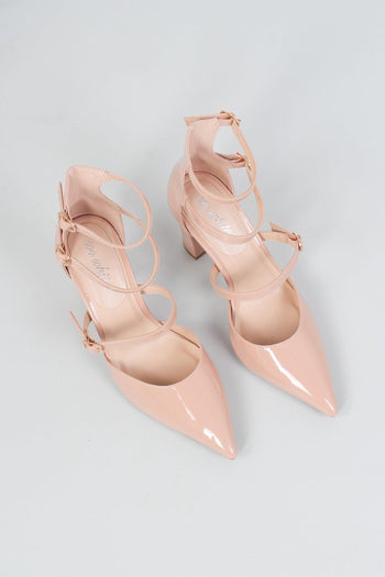 Decolette Punta 3 Fibbie Nude - 4