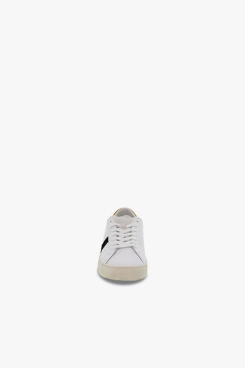 Sneakers HILL LOW CALF WHITE-ORANGE in pelle e camoscio bianco e arancio - 4