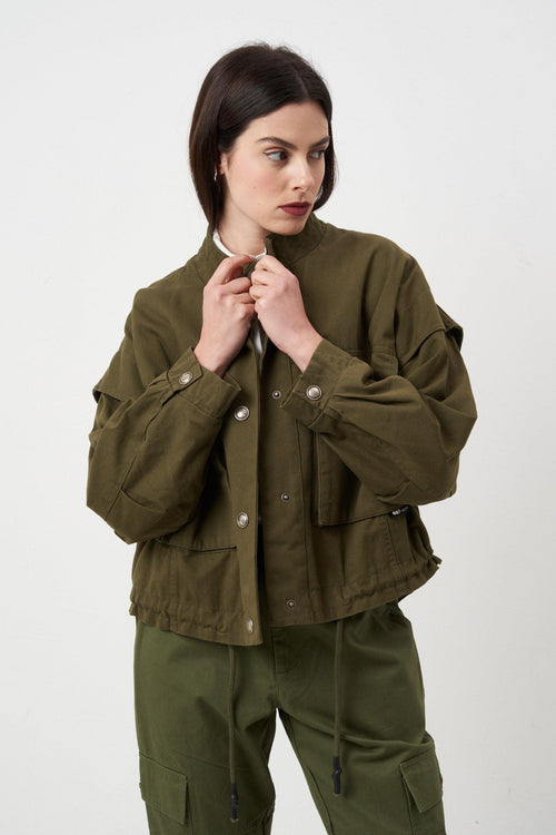 Washed Cotton Jacket 9031 Green