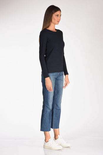Paris Maglia Girocollo Blu Donna - 4