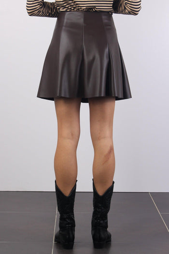 Minigonna Ruota Ecopelle Moro - 3