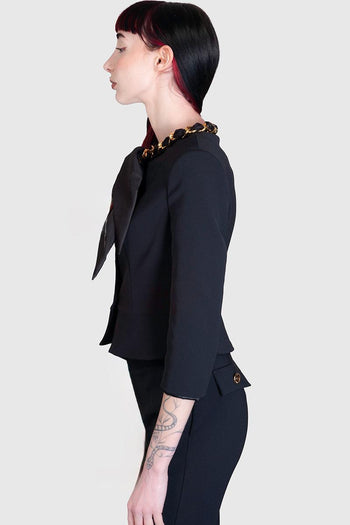 Giacca con catena e foulard - 3