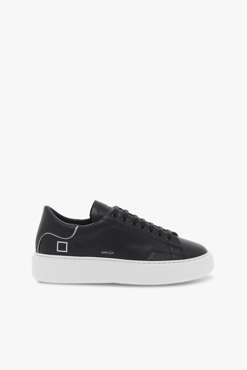 Sneakers SFERA CALF in pelle nero e argento - 1