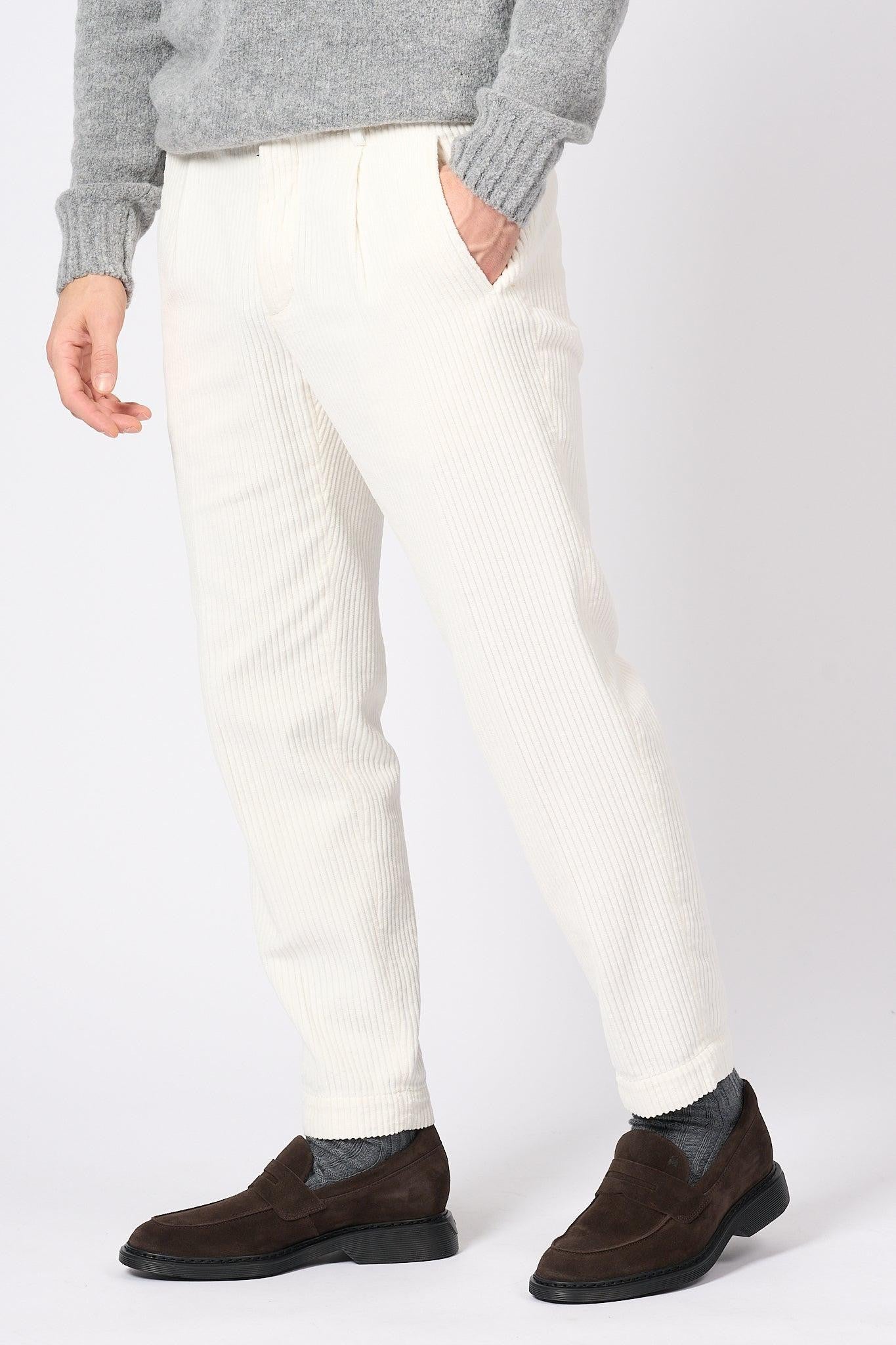 Pantalone Sean In Cotone Panna